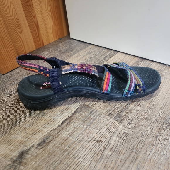 Skechers Womens Reggae Sew Me Boho Woven Strappy Slingback Women's Size 11 - Picture 4 of 9